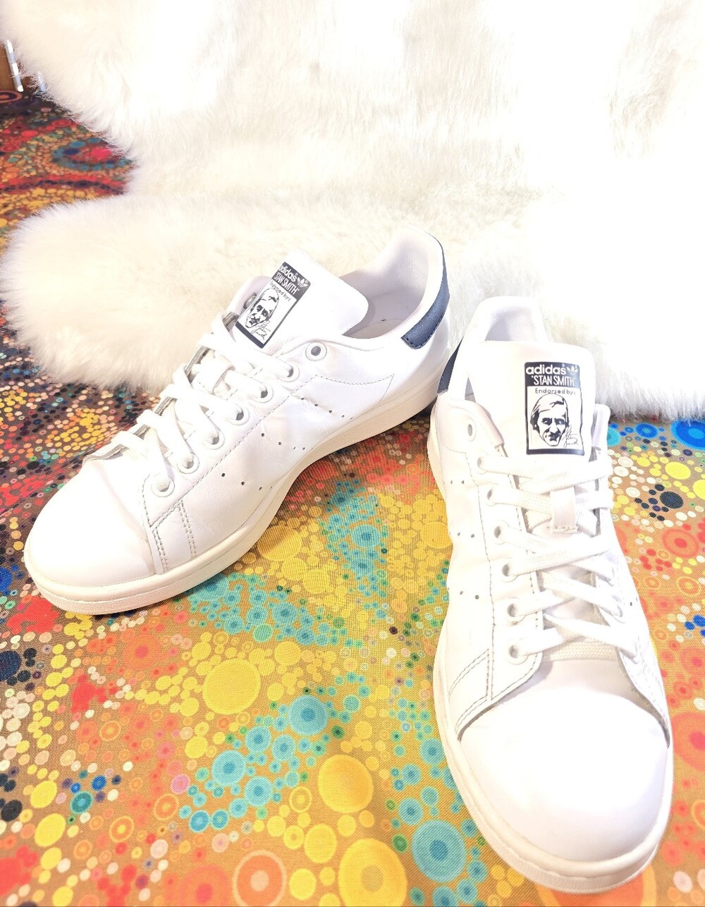 Adidas Stan Smith Men's White Leather Tennis Shoes
